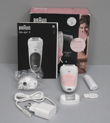 Braun Silk epil 5 Epilierer Damen für Haarentfernung Weiß/Rosa SES 5-620