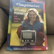 Vintage Weight Watchers Let s Walk Pedometer Watch Walking Guide NIB 2002