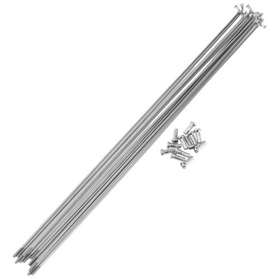 12er Set 14 Fahrradspeichen 289 mm aus Edelstahl 304 silberfarben