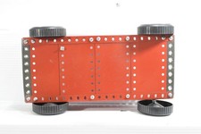ERECTOR SET GILBERT METAL RED PLATES LARGE PLASTIC WHEELS LOT CIRCA 1973 PARTS