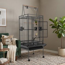 Large Parrot Bird Cage Rolling Bird Cage Pet Bird Cage With Wheels Feeder Doors