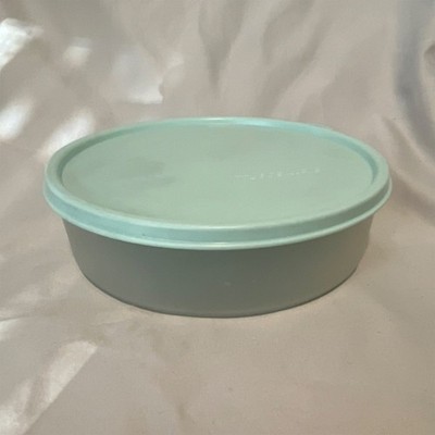 Tupperware #1405 Round Light Blue Plastic Storage Container 