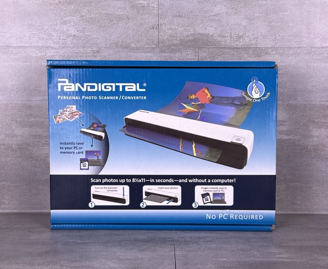 Pandigital PANSCN06R Personal Photo Scanner / Converter RED No PC Required NEW