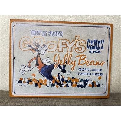 Vintage Disney Parks Goofy's Candy Co. Jelly Beans Wooden Wall Sign Plaque