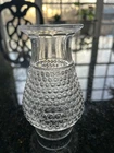 VTG Chimney Lamp Shade 5 1/2” Clear Hobnail  Glass Hurricane 2” Fitter