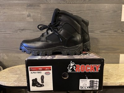 ROCKY Alpha Force Waterproof Black Boots Men's Size 10.5 Wide FQ0002167