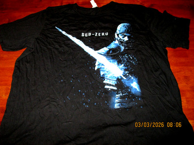 RARE SZ XL BLACK Mortal Kombat  SUB-ZERO T-Shirt tee Movie PROMO 2021 HBOMAX