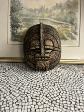 Antike Afrikanische Stammesmaske Handgeschnitzt –