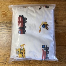Addison Belle 100 Organic Cotton Fitted Crib Sheet Construction Trucks Print