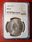 1902-O   Morgan Dollar  NGC  MS-62 !  Beautiful Scarce Date In This CONDITION!