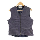 Dublin Vest Womens XL Blue Cotton Blend Quilted Padded Zip Equestrian Outdoor