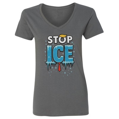 Stop Riots Protest Support Liberty Against 47 Ladies' V-Neck Tshirt