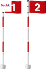 Golf Flagstick 6Ft, Golf Pin Flag Hole Cup Set Putting Green Flags and Poles Num