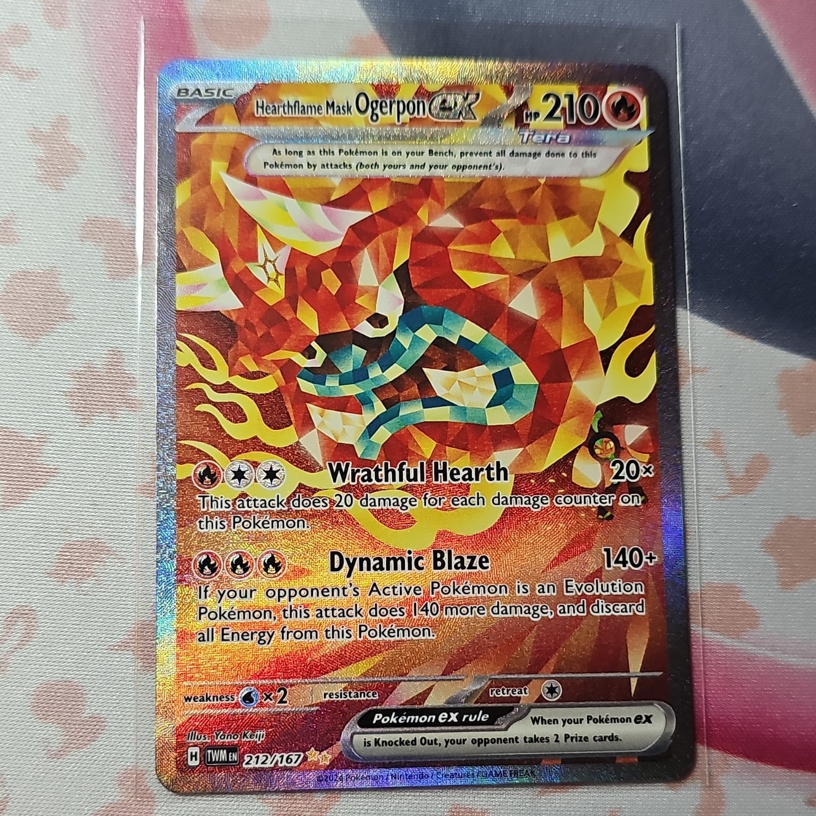 Pokémon Hearthflame Mask Ogerpon ex 212/167 Special Illustration Rare Full Art …