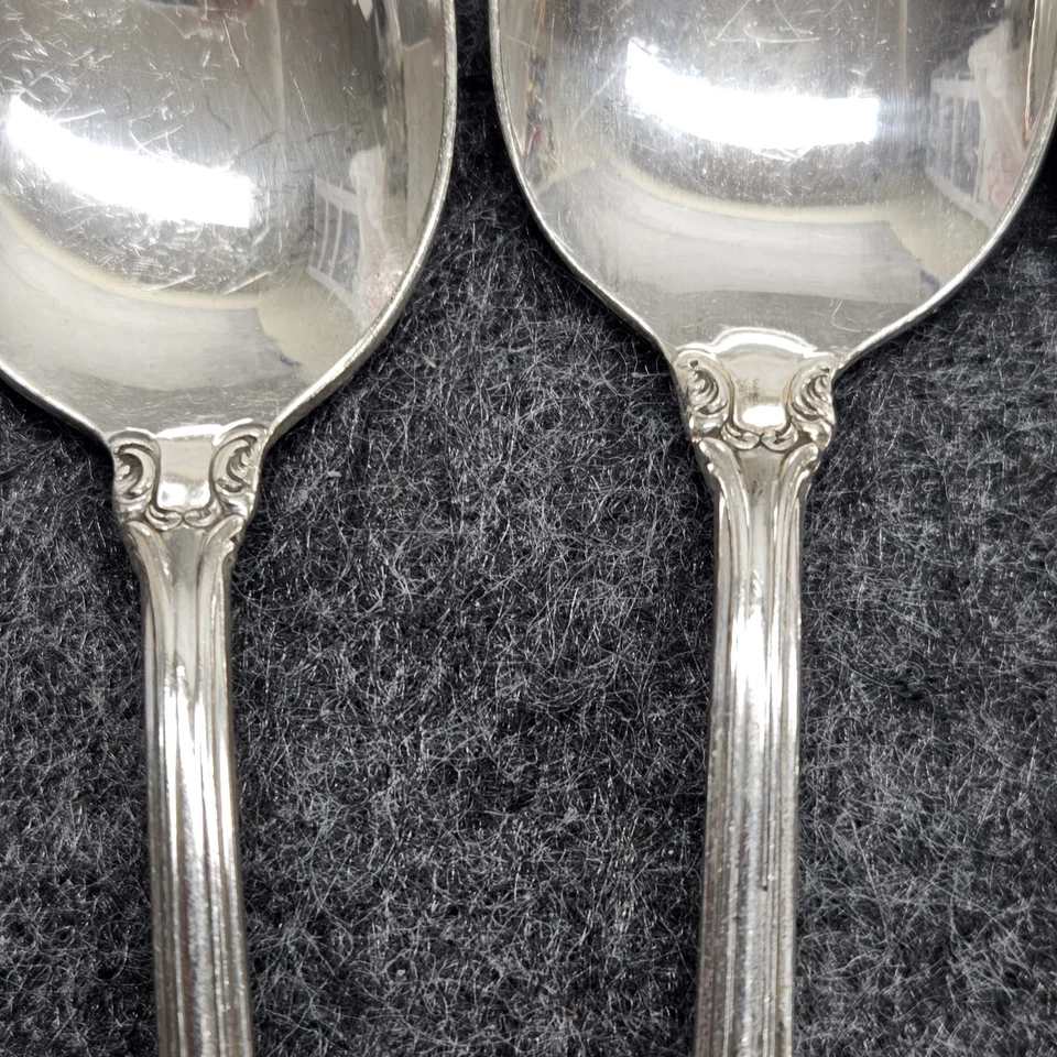 Cuchara de té de plata esterlina colonial sureña de bellas artes lote de 5 3/4" (4) sin monograma Foto 3 de 4