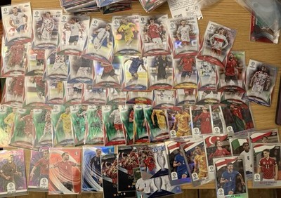 2024 Topps Chrome Euro verschiedene 200 x Karten Base Refractor und Insert Konvolut