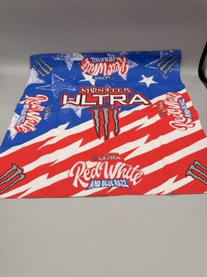 Monster Energy Ultra Red White Blue Razz Promo Americana Bandana Limited Swag!