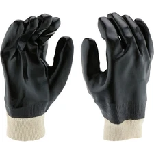 West Chester Protective Gear Men's PVC Coated Work Gloves, Black, Large, Model#