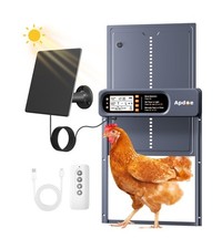 Automatic Chicken Coop Door Solar Powered with Timer, Light Sensor, Remote Co...