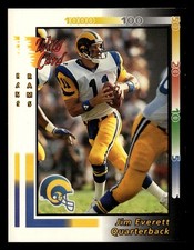 Jim Everett 1992 Wild Card #6 Los Angeles Rams FOOTBALL *079