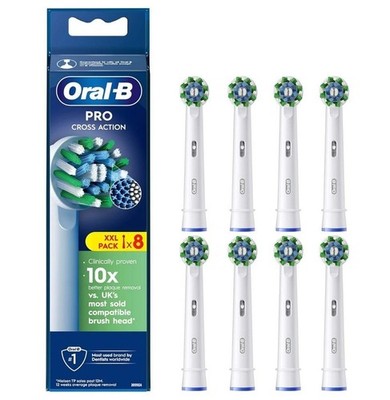 Oral-B Pro Cross Action Ersatz-Zahnbürstenköpfe weiß - 8er/16er Pack