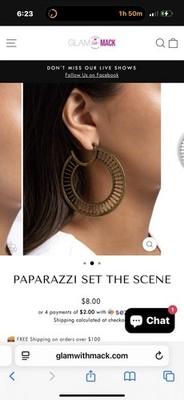 PAPARAZZI SET THE SCENE  Brass Earrings