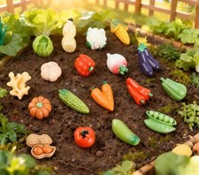 Miniature Fairy Garden Set of 19 Hard Plastic...