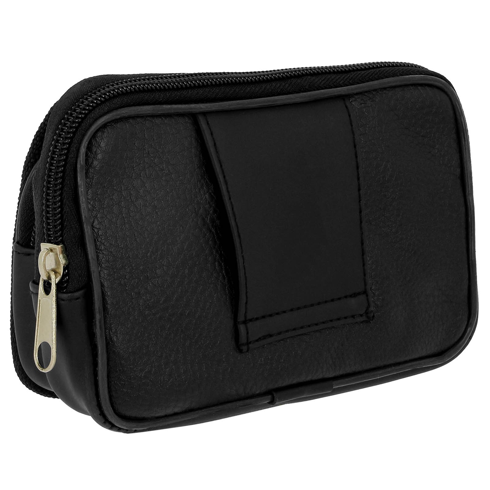 Sac universel zippé contre les poches déformées - Pochette noire de ceinture multiblocs