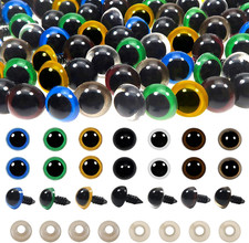 TOAOB 140pcs 12mm Colorful Plastic Safety Eyes Craft Eyes with Washers for Stuff