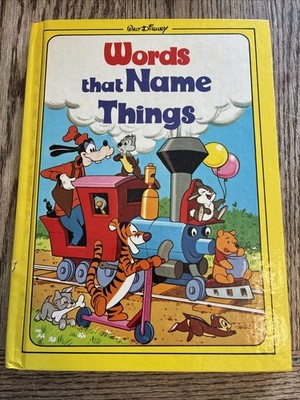 Walt Disney Productions Words That Name Things Book 1978 Learning Vocabulary