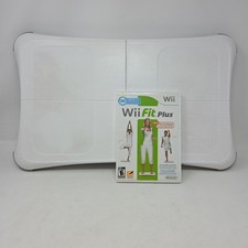 Nintendo Wii Balance Board RVL-021 w/ Wii Fit PLUS Game Tested Working