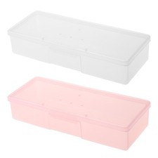 New Transparent Empty Nail Storage Box Manicure Tools Organizer for Case Holder