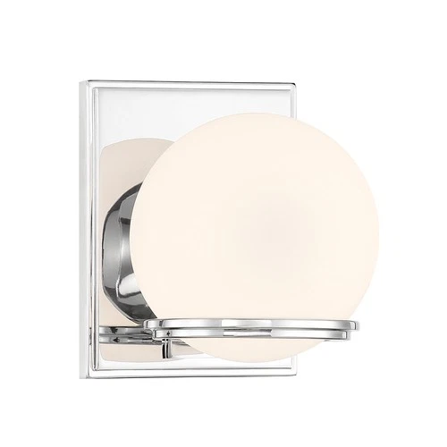 Minka Lavery 2841-L Hollywood Nights 8" Tall LED Bathroom Sconce - Chrome - Picture 1 of 4