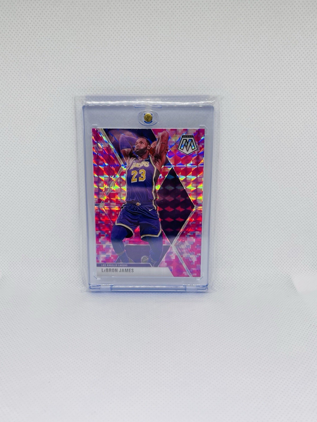 2019-20 Panini Prizm Mosaic LeBron James #8 Pink Camo Prizm Base Card