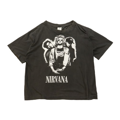 Vintage 90s Nirvana Distressed Graphic T-Shirt Size L - Image 1