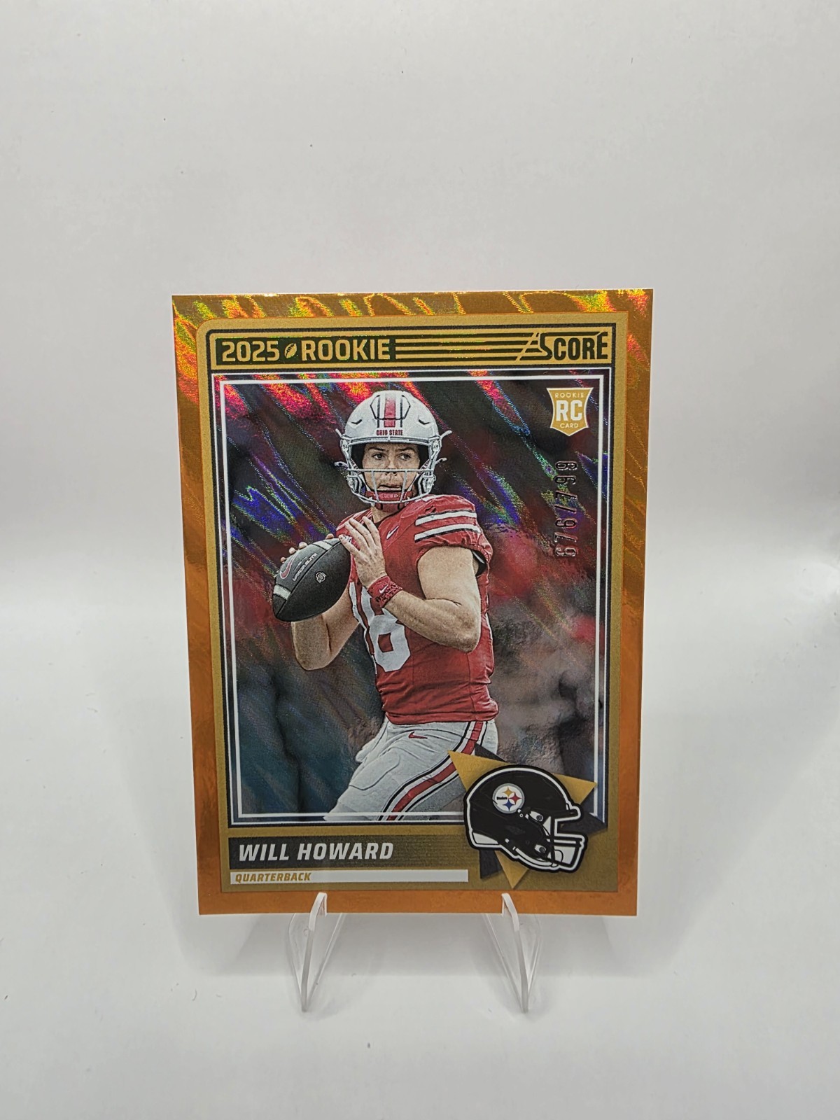 2025 Score Football - 676/799 Lava 2025 Rookies #3 Steelers - WILL HOWARD