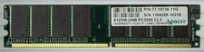 Apacer 77.10736.11G 512MB PC3200 DDR-400MHz non-ECC 184-Pin DIMM