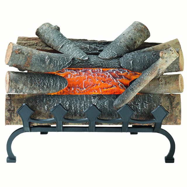 Electric Fireplace Logs Pleasant Hearth Indoors Heat Wood Grate