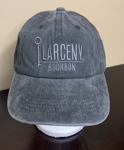 Larceny Bourbon Kentucky Adult Black Denim Baseball Hat Cap Style Adjust Back
