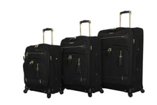 NEW 3PC STEVE MADDEN SPINNER PEEK A BOO COLLECTION LUGGAGE SET $840 BLACK