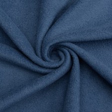 Denim Blue Solid Anti Pill Fleece Fabric - 60...
