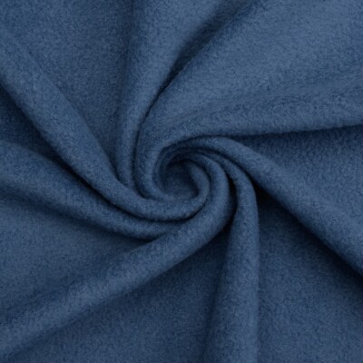 Denim Blue Solid Anti Pill Fleece Fabric - 60'' Wide - Sold by The Yard & Bolt
