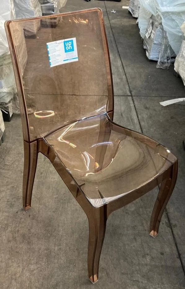 SEDIA  CRISTAL LIGHT  UP ON  GRANDSOLEIL POLICARBONATO TRASPARENTE IMPILABILE - Immagine 2 di 4