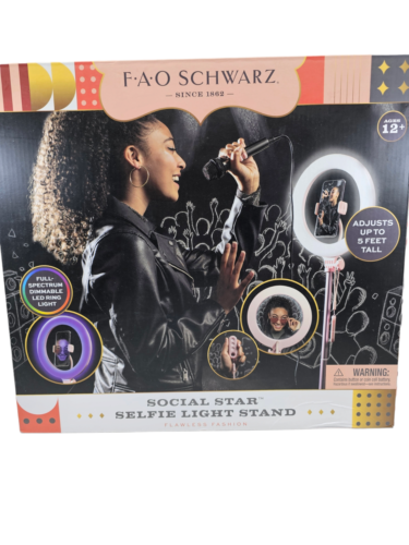 NEW FAO SCHWARZ SOCIAL STAR SELFIE LIGHT STAND PINK - Picture 3 of 3