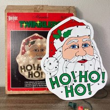 Vintage 1994 Santa Claus LED Light Decoration Christmas Wall Non- Working