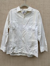 Vintage Meridana OLD Shirt Ivory L 15-15 1/2 Pleated Detail