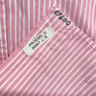 希少◎ ralph lauren blake pink linen! XXL RALPH LAUREN BLAKE Shirt Men XL Pink Striped Cotton Button