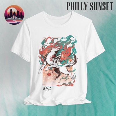 Okami game t-shirt, Ōkami, clover studio, amaterasu, japanese, folklore, PS3