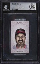 Randy Johnson HOF Original Art Sketch Card Arizona Diamondbacks 1/1 BAS