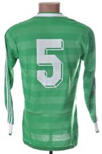 VINTAGE ADIDAS 1984/1986 GREEN FOOTBALL SHIRT #5 SIZE M ADULT WEST GERMANY STYLE
